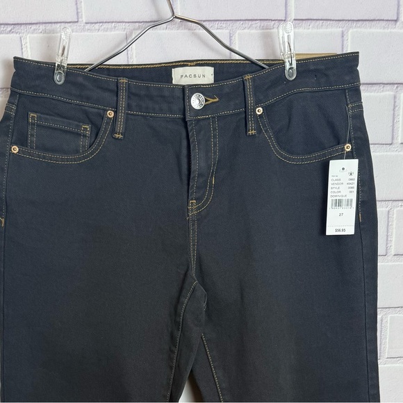 PacSun Women's Y2K Black Straight low rise straight Leg Jeans | Size 27 - Picture 2 of 8
